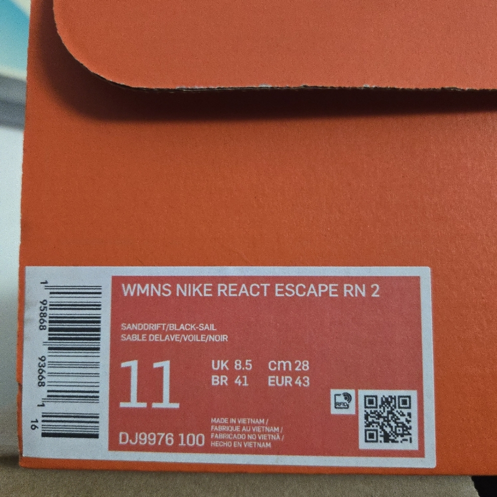 Nike React Escape RN 2 Women Size 11 Sandrift Black Sail 092025 - Picture 9 of 9